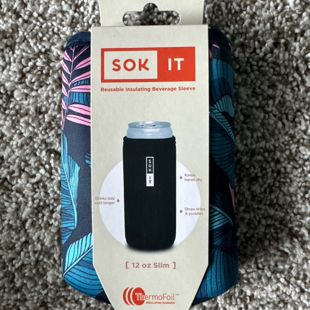 NWT SokIt skinny can koozie